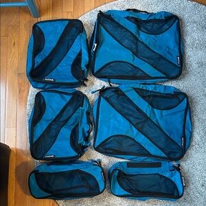 Bagail Teal Blue Packing Cubes Set of 6